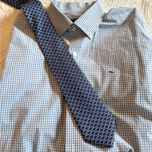 J. McLaughlin Men’s Blue Silk Tie Equestrian Preppy - Picture 5 of 9